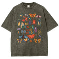 Men's Unisex Vintage 90s "Be Kind To All Kinds Insect Bugs" Graphic Top, Casual Fabric T-Shirt, Oversized Streetwear Vacation Outfit